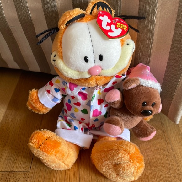 🎉HP🎉COPY - NWT Vintage Goodnight Garfield TY Beanie Babies - Picture 1 of 5